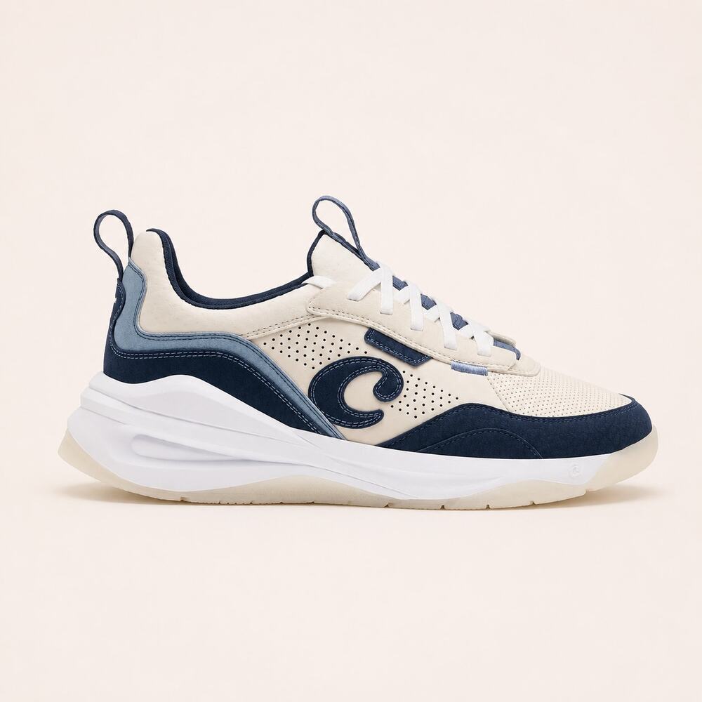 Clove Unisex Strada Nursing Sneakers size W 7 M 5.5 Sand Navy White